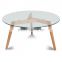 2016 modern glass + solid wood coffee table good sell to England