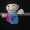 Hot 6 people family cute finger puppet teaching plush Toys