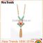 2016 exquisite Indian style turquoise jewelry tassel necklace