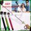2015 hot sell rechargeable wireless monopod selfie stick bluetooth with shutter buttom