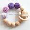 Organic baby cotton yarn Natural teething beads