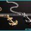 Wholesae 18 K Gold Plated Silver Jewelry 925 Sterling Silver Anchor Pendant