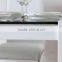DT-2006 Modern Glass Top Wooden Frame Dining Table