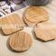 Natural Real Bamboo Wood Wireless Charging Pad Charger Transmitter portable QI wireless inductive charger for phone