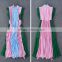 2016 Summer Fashion Women High Quality Patchwork Maxi Dress Stand Collar Short Sleeve Ruffle Pleated Party Wear Long Dresses