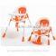 EN14988 safey simple baby folding plastic baby high low chair