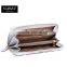 zipper ladies long purse leather clutch for coin and cell phone