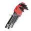9-pc. Long Arm Ball Hex Key Wrench Set, Metric