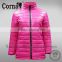 Eco-friendly polyester light foldable women red down padding jacket