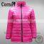 Best quality china factory windproof custom color women down jacket