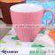 Ceramic colorful embossed polka dot coffee mug