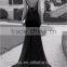 2016 New Arrival Sexy See Through Neck Black Mermaid Evening Dress Vestido De Festa Longo Backless Long Formal Dress ML053