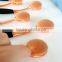 2017 Hot Sale 10pcs Cosmetic Brush Foundation Oval Makeup Brush Set