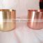 Copper rose gold colour brushed finish private label copper candle jar