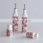 Set of 4 Cruet, Salt &Pepper Bottle, Oil &Vinegar Bottle, Ceramic With Decal Printing