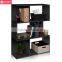 2016 new wood cube storage easy assembly wood bookcase home furniture 3 tier bookshelf
