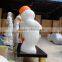 Outdoor big snowman with rabbit decoration