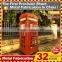 2014 metal public wall mirror red london antique telephone booth decoration for sale