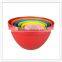China manufacturer wholesale assorted colors different sizes modern plastic mixing bowl, melamine mixing bowl set