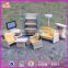2017 New design children pretend play wooden dollhouse furniture sets W06B055