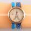 2017 round big dial Eiffel tower watches with diamonds women decoration watch