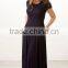 Short Sleeve classic Pleated Maxi oversized t-shirt dress wholesale muslim dress long