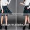 Green pleated skirt girls school uniform women skirts