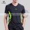 2016 New Custom T-shirt High Quality fashion V-Neck Marathon Men's T shirts Sport T shirts 100% polyester dry fit shirts D22