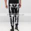 Custom Design Men Casual Pants Halloween Joggers With Skeleton Print Custom Print Cotton Leggings