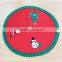 HD1044 Red color 100cm Christmas tree skirt