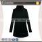 fashion plain black slim fit high neck knitted ladies long sleeve one-piece dress