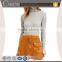 women high-necked grey slim fit rib knit roll neck long sleeve knitted sweater