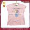Girl summer short sleeve pink T-shirt
