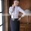 custom beautiful latest formal office lady white blouse uniform new blouse design