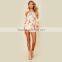 Floral Print Feminine Playsuits Allover Halter Drawstring Rompers
