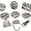 Zebra PU gift set with cosmetic mirror card box handbag holder luggage tag