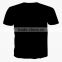 Custom men black t-shirt with skull print from clothing manufacturers