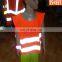 Hi-Vis outdoor wearing reflective security vest for kid running