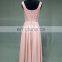 Real Sample Cheap Lace Chiffon Sleeveless Long Bridesmaid Dress