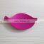 Customize color food grade silicone rubber leaf shape cup lid