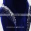 Real photo Custom Made Navy Blue Velour Evening Dresses 2017 New Women Evening Party Gowns Free shipping