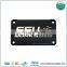 Fashional Anodized Black Electronics Nameplate Sign With 4 Holes, Silver Embossed Letters With Diamond Cutting