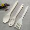 3 Pieces Wooden Cutlery for Kitchen, Contains Wooden Spoon ,Slotted Cooking Spoon and Food Turner,Made of Maple Wood