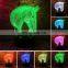 Interesting 3D Illusion Lamp LED Night Lights with Mustang Horse Shape