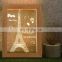 7 Colors Customized Gift Lamp Wood Photo Frame 3D LED Photo & Text Custom Table lamp USB Photo Frame Night Light