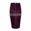 Summer dress wholesale 2015 new suede Bodycon Stretch black wine gray midi women evening party skirts Bandage Bodycon Women Wear
