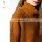 Womens Korean Long Neck Merino Wool Sweater for Winter