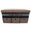 Roomy High Stability Folding Storage Pouffe