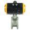 DKV DN25 Italian ultra-thin pneumatic ball valve mini pneumatic flange wafer ball valve
