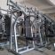 Iso-Lateral Incline Press with plates loaded/Life fitness/hammer strength machine